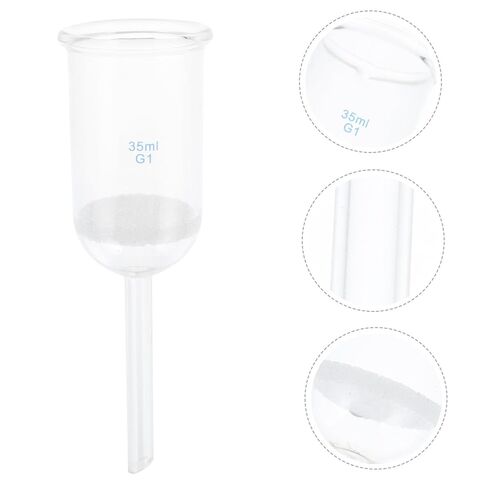 ERINGOGO Acid Resistant Glassware Funnel 35ml Sand Core Filtering Lab Funnel for Laboratory Use and Scientific Experiments in Saudi Arabia