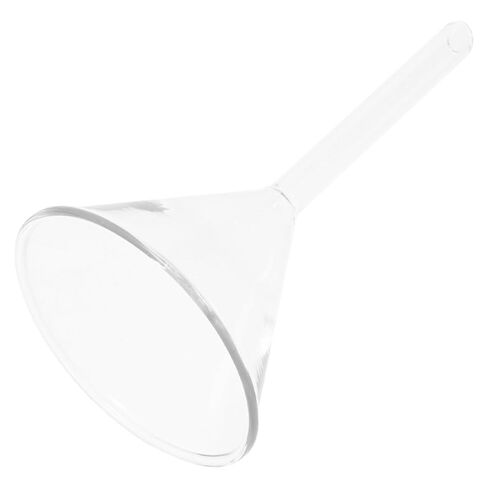 قمع مثلث زجاجي 75 مللي متر واسع الفم أواني زجاجية للمختبر الترشيح الكيميائي وأداة مصفاة نقل السائل للتجارب in Kuwait