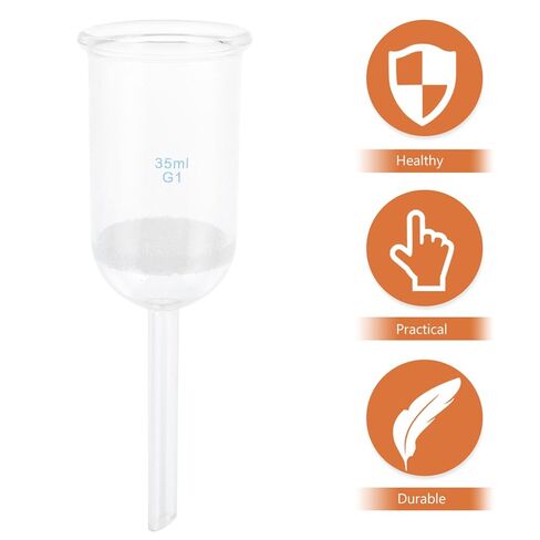 VALICLUD Acid Resistant Glass Filtering Funnel 35ml Laboratory Funnel with Sand Core for Experiments and Chemical Filtering in Saudi Arabia