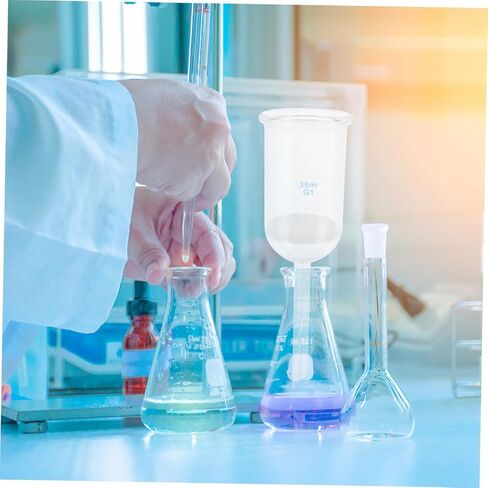 VALICLUD Acid Resistant Glass Filtering Funnel 35ml Laboratory Funnel with Sand Core for Experiments and Chemical Filtering in Saudi Arabia