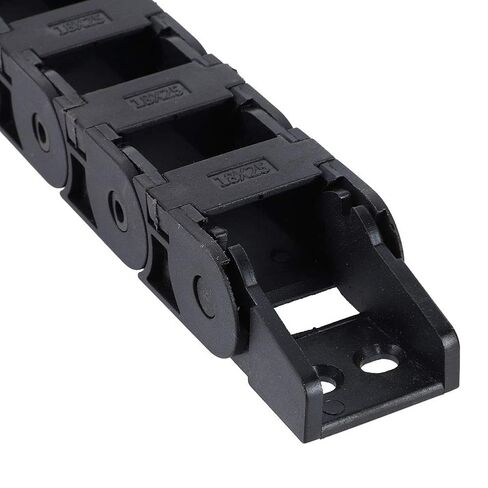 1 متر R38 كابل نايلون أسود سلسلة سحب سلكية شديدة التحمل للطابعة ثلاثية الأبعاد ماكينة CNC 18 × 25 مم تصميم افتتاح جسر منخفض الضوضاء وعالي السرعة in Saudi Arabia