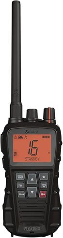 Cobra BlueBound 350 VHF Handheld Marine Radio - White – 6-Watt, Floating, Long Range, NOAA Weather Alerts, International Functionality, IPX7 Waterproof, USB-C, Submersible, LCD Screen, Belt Clip in Saudi Arabia