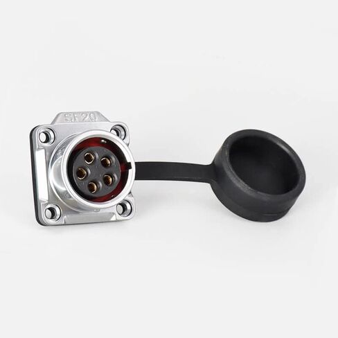 SF20-5 دبوس مقاوم للماء التوصيل + المقبس 4-Hole شفة الطيران سريعة دائرية دفع سحب المعادن الصناعية in Kuwait