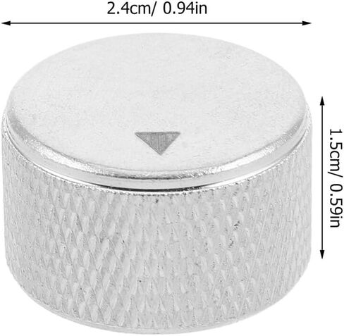 BESTYASH 3pcs Aluminum Guitar Volume and Tone Control Knobs, Metal Potentiometer Replacement for Electric Bass Amplifier, Bass Guitar Audio Adjustment Accessories in Kuwait