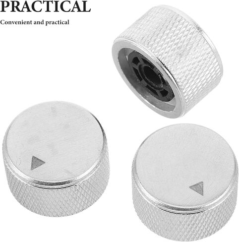 BESTYASH 3pcs Aluminum Guitar Volume and Tone Control Knobs, Metal Potentiometer Replacement for Electric Bass Amplifier, Bass Guitar Audio Adjustment Accessories in Kuwait