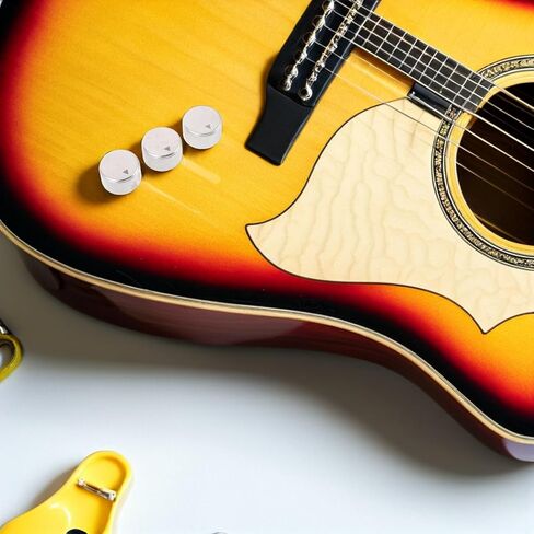 BESTYASH 3pcs Aluminum Guitar Volume and Tone Control Knobs, Metal Potentiometer Replacement for Electric Bass Amplifier, Bass Guitar Audio Adjustment Accessories in Kuwait