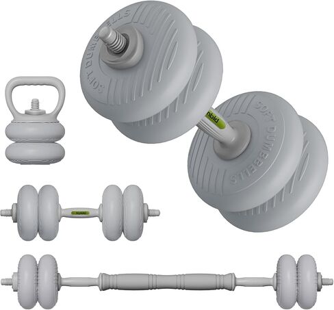 مجموعة دمبل قابلة للتعديل من كيسنبلد، 13/18/22/35 رطل، مجموعة وزن ناعمة مع موصل، مجموعة دمبل 4 في 1 تستخدم كأثقال وكتل بيل للصالة الرياضية المنزلية، وتمارين اللياقة البدنية للرجال والنساء والمبتدئين in Kuwait