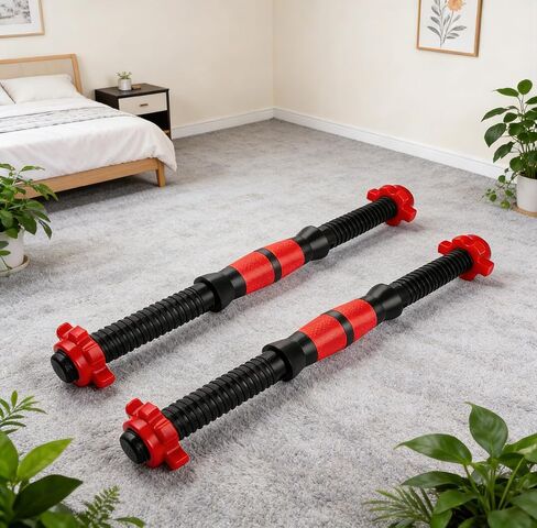 قطعتان من قضبان الدمبل المتينة ومقبض الدمبل ومقبض الحديد للتدريب الرياضي والتمارين الرياضية في صالة الألعاب الرياضية in Kuwait