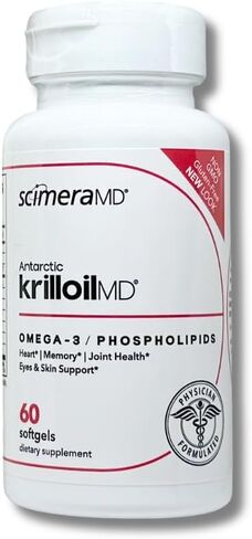 ScimeraMD® KrillOilMD زيت الكريل القطبي الجنوبي أوميغا 3 DHA EPA مكمل مع أستازانتين لدعم القلب والدماغ والمفاصل، 30 قيراط in Kuwait