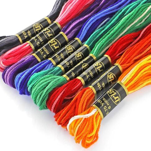 الأساسيات من قبل الفنون الترفيهية و Iris التطريز Floss 6 Strand Thread Thread 36 Pack - Colorfast Cotton Craft الخيط لغرزة متقاطعة ومشاريع DIY التطريز in Saudi Arabia