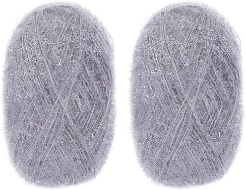 غزل Scrubby Camal for Dishcloths Polyester Yarn for Crocheting Supplies Parkle Therful Colorful Remnitting Yarn for Dishcloths ، Diy Crafts ، 2 Pack 109 Yards لكل Skein (القهوة) in Kuwait