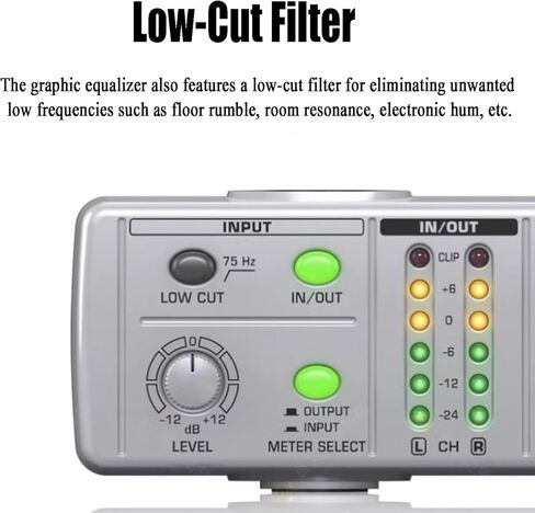 معادل رسومي ذو 9 نطاقات، معادل استيريو، تعديل عالي ومتوسط ​​وباس، مع مرشح منخفض القطع/إضاءة شاشة LED/تقنية الكشف عن ردود الفعل، للترفيه بالموسيقى in Kuwait