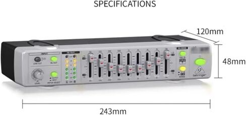 معادل رسومي ذو 9 نطاقات، معادل استيريو، تعديل عالي ومتوسط ​​وباس، مع مرشح منخفض القطع/إضاءة شاشة LED/تقنية الكشف عن ردود الفعل، للترفيه بالموسيقى in Kuwait