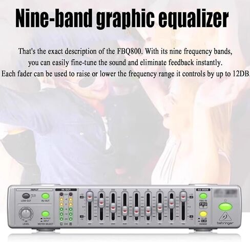 معادل رسومي ذو 9 نطاقات، معادل استيريو، تعديل عالي ومتوسط ​​وباس، مع مرشح منخفض القطع/إضاءة شاشة LED/تقنية الكشف عن ردود الفعل، للترفيه بالموسيقى in Kuwait