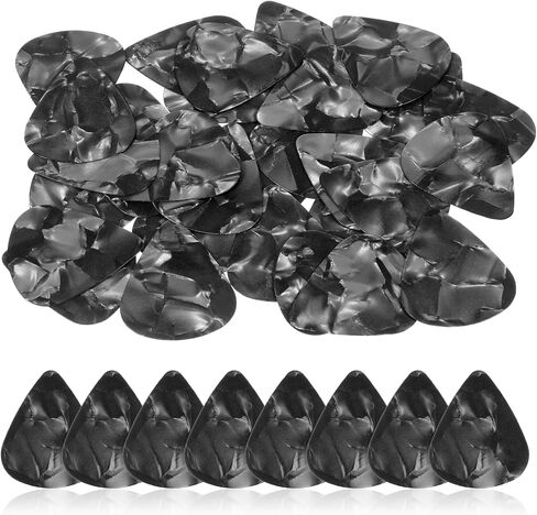 30pcs Black Guitar Picks, Celluloid Guitar Plectrums Bulk Guitars Picks Thin Pick And Bass Pick For Electric, Acoustic, Bass Guitars (0.5 Mm) in Saudi Arabia