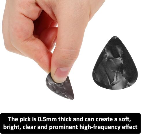 30pcs Black Guitar Picks, Celluloid Guitar Plectrums Bulk Guitars Picks Thin Pick And Bass Pick For Electric, Acoustic, Bass Guitars (0.5 Mm) in Saudi Arabia