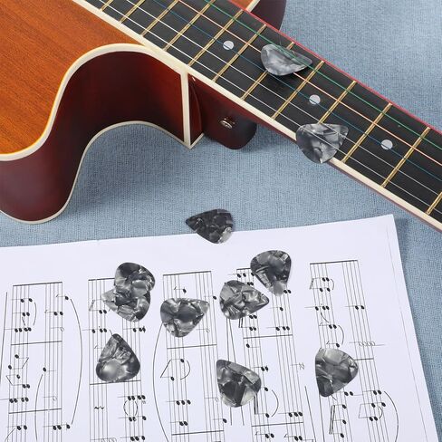 30pcs Black Guitar Picks, Celluloid Guitar Plectrums Bulk Guitars Picks Thin Pick And Bass Pick For Electric, Acoustic, Bass Guitars (0.5 Mm) in Saudi Arabia