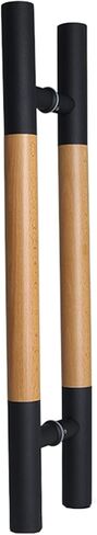 Heavy Duty Door Pull Handle - 24" Black Round Push/Pull Knob for Sliding Barn, Entry & Bathroom Doors - Includes Installation Fittings (Black 80cm/32inch) in Saudi Arabia