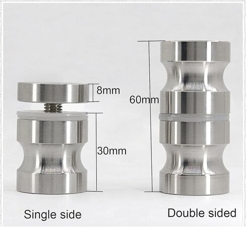 Polished Stainless Steel Push Pull Glass Door Knob | Durable Shower Handle Hardware for Screen Doors | Single Side Accessory (Double Sided) in Kuwait