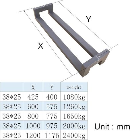 Stainless Steel Barn Door Handle 800mm - Brushed Finish Push & Pull Knob for Home & Office Glass Doors - Stylish Brown Grab Bar for Bathrooms & Interiors (Black 1000mm) in Saudi Arabia