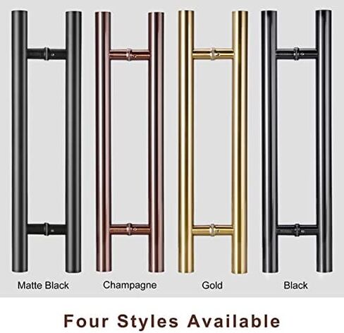 Gold H Shape Door Push Bar and Pull Handle Commercial Barn Door Pull Handles Heavy Duty Door Konb for Wooden Door Glass Door 47 1/4in (120cm) *90cm in Saudi Arabia