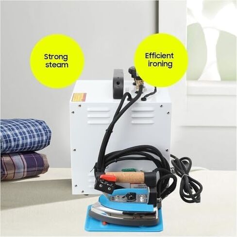 مكواة بخار تجارية، محطة كي بالبخار الصناعية، مع مقياس ضغط، غلاية 4 لتر، رأس حديد 900 وات، لمحلات الملابس والمغاسل والمصانع in Kuwait