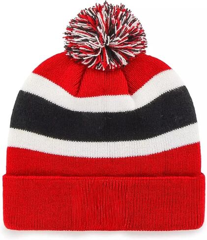 47 MLB Cincinnati Reds Unisex-Adult Red Embroidered Cooperstown Primary Logo Breakaway Cuffed Knit Pom Beanie Hat One Size in Saudi Arabia
