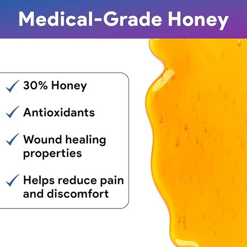 ضمادة هيدروجيل بالعسل مقاس 17.78 سم × 12.7 سم - 10 ورقات هيدروجيل مع عسل طبي بنسبة 30% للجروح - جيد للقروح والجروح الجراحية ومواقع المتبرعين والجروح والسحجات والمزيد in Kuwait
