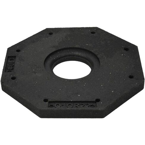 10 lb Rubber Traffic Delineator Post Base: 15.5" x 15.5" x 1.1" in Kuwait
