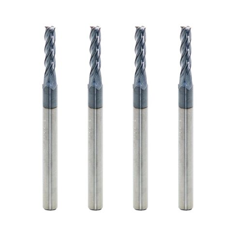 Carbide Square End Mill for Alloy Steels/Hardened Steels, 7/64" End Mill Bits, 4 Flute HRC 55 Deg AlTiN Coating, CNC Router Bits (4 Pcs) in Kuwait