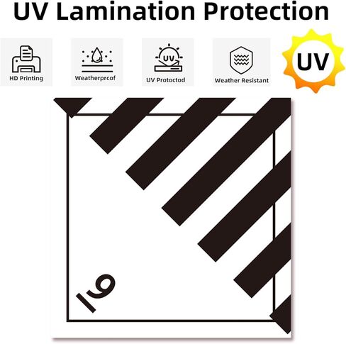 Class 9 Miscellaneous Placard 27-Pack, Worded - 10.75" x 10.75" Removable Self-Adhesive Economy Vinyl, DOT Hazmat Compliant for Short-Term Applications in Saudi Arabia