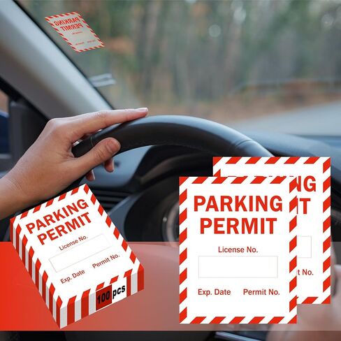 100 Pack Writable Static Cling Parking Decal Parking Car Permit Labels Stickers 2.5" x 2" Numbered 001-100 Clear Labels in Saudi Arabia