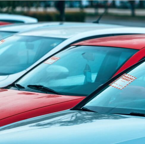 100 Pack Writable Static Cling Parking Decal Parking Car Permit Labels Stickers 2.5" x 2" Numbered 001-100 Clear Labels in Saudi Arabia