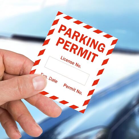 100 Pack Writable Static Cling Parking Decal Parking Car Permit Labels Stickers 2.5" x 2" Numbered 001-100 Clear Labels in Saudi Arabia