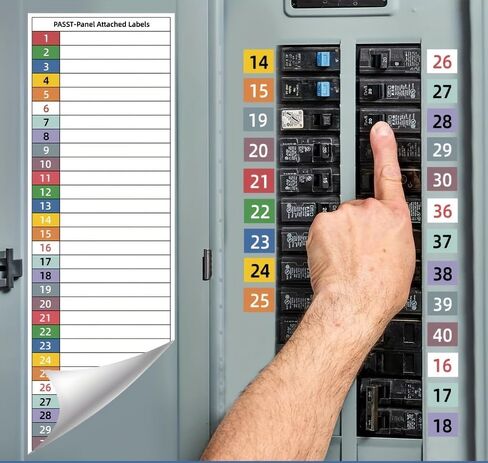 Waterproof Electrical Panel Labels,2Sheets Self-Adhesive Breaker Box Stickers Industrial Grade Circuit Identification Sticker in Saudi Arabia