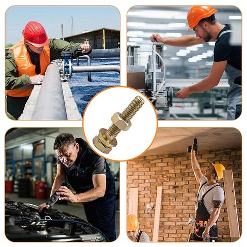 مجموعة متنوعة من البراغي المترية 1020 قطعة من الدرجة 8.8 - M4 M5 M6 M8 مسامير وصواميل سداسية شديدة التحمل مع غسالات، مطلية بالزنك الأصفر (12-30 مم)، أجهزة السيارات/الأثاث، مثبتات مترية متنوعة للأعمال اليدوية والإصلاح in Kuwait