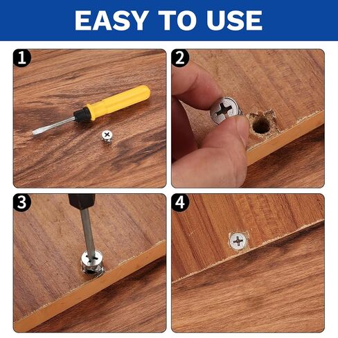 150PCS Cam Locks for Furniture 3-in-1 Eccentric Hardware Wheels Furniture Fasteners Cam Lock Nuts and Cam Screws Furniture Cam Lock Fasteners for Drawer Dresser Cabinet Easy to Install in Saudi Arabia