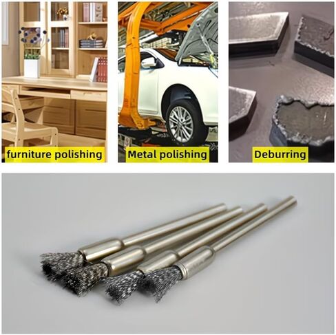 20-Piece 5mm x 3mm Steel Wire End Brushes – Polishing & Rust Removal Bits for Rotary Tools in Saudi Arabia
