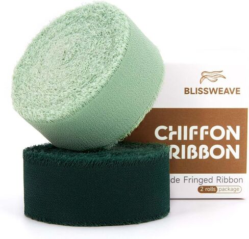 شريط شيفون 1 بوصة × 22 ياردة (11 ألوان متنوعة) شرائط متوترة مع علامات هدية للهدية لوازم الزفاف لوازم العيد الحزب ديكور الزهور باقة باقات الحرف اليدوية in Kuwait