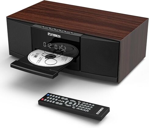 نظام استريو بلوتوث عتيق للمنزل ، Thinkya 30W RMS Micro Hifi Systems Player Dual 3 "3" مع دفق الصوت Bluetooth ، راديو FM ، منفذ USB ، Aux-in ، منفذ سماعة الأذن ، التحكم عن بُعد أسود in Kuwait