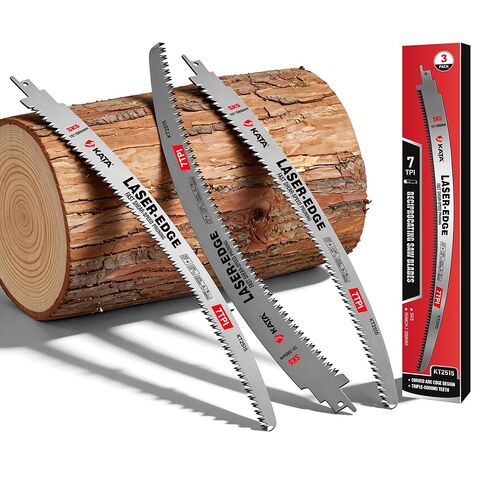 KATA Reciprocating Saw Blades for Pruning: 5-Pack 15 Inch Arc Edge Wood Cutting Curved Blades - SK5 Japanese Teeth 7TPI Saw Blade Set - Flush Cut Tree Trimming Tools for Thick Branch, Shrubs, PVC in Kuwait