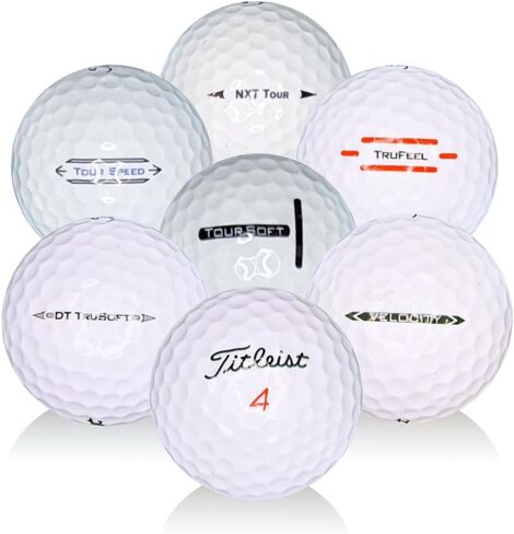 جولف أفورد-أ-بول. (50 حزمة) معاد تدويرها لمزيج Titleist المتنوع. كرات الجولف البيضاء. حالة النسر والطائر (نعناع، ​​5A / بالقرب من النعناع، ​​4A). لوازم الجولف للرجال والنساء. أفضل كرات الجولف ذات الميزانية المحدودة. in Kuwait