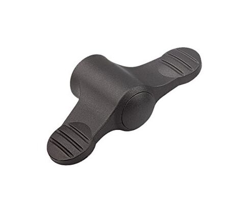 Kipp 06652-0210 Novo·Grip مقبض جناح من البلاستيك الحراري باللون الرمادي مع خيط داخلي M10، جلبة من الفولاذ المقاوم للصدأ، متري، قطر 21 مم، لون غطاء رمادي فحمي (عبوة من 10) in Saudi Arabia