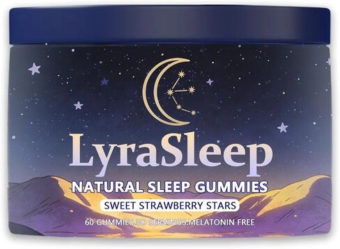 LyraSleep - علكات النوم الطبيعية | تغفو بلطف في 30 دقيقة - تساعدك على الاستمتاع بنوم مريح، 60 قطعة in Kuwait