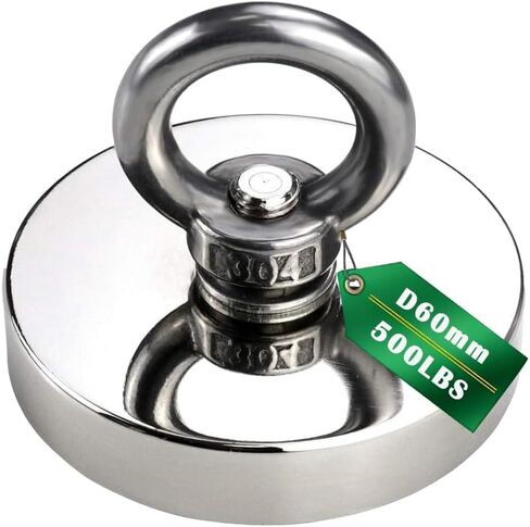 Super Powerful Round Salvage Magnets Permanent Neodymium Strong Magnet Hook Deap Sea Salvage Equipments Fishing Magnets Eyebolt Magnet (salvage-36mm) in Kuwait