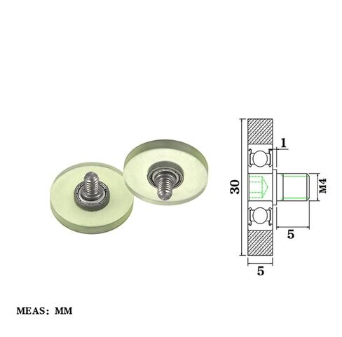 Externally Threaded Polyurethane Molded Bearing PU62430-5C1L5M4 Rubberized with Guide Wheel in Saudi Arabia
