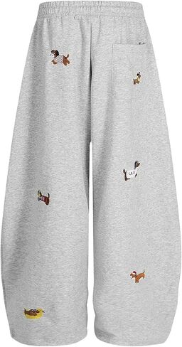 Aelfric Eden التطريز جرو هوديي و Sweatpants Sweatsuits 2 قطعة مجموعة الدعاوى المسار العرق مطابقة صالة السراويل رمادي S in Saudi Arabia