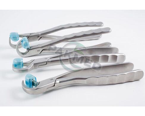 6 Pcs Dental Extracting Forceps Standard and Molar Series Atraumatic Extraction System Teeth Tooth Extraction Forceps for Upper Right/Left/Anterior Lower Universal and 2nd & 3rd Molar with 60 Bumpers in Kuwait