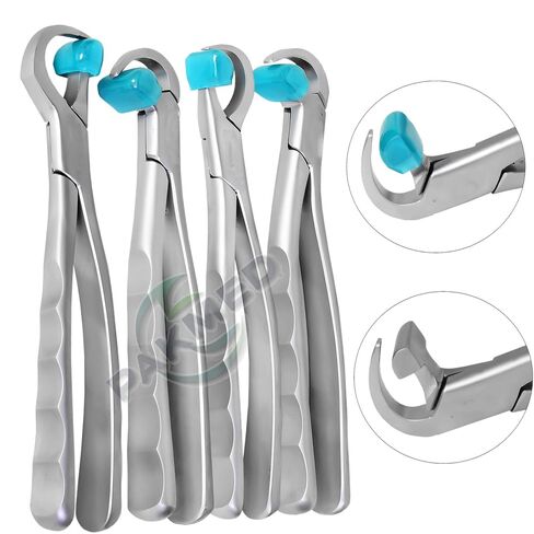 6 Pcs Dental Extracting Forceps Standard and Molar Series Atraumatic Extraction System Teeth Tooth Extraction Forceps for Upper Right/Left/Anterior Lower Universal and 2nd & 3rd Molar with 60 Bumpers in Kuwait