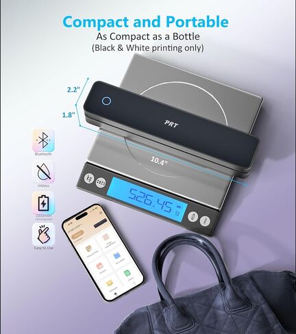 MT660 Tattoo Stencil Printer with 10pcs Transfer Paper, Wireless Thermal Tattoo Transfer Printer, Bluetooth Portable Tattoo Machine for Beginners, iOS, Android, Laptop for Car, Office, Home, Black in Kuwait